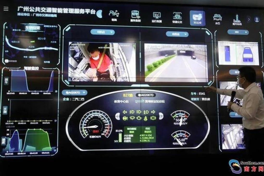 The Guangzhou Municipal Transportation Bureau said on Monday that 5G can increase a route’s transport capacity by up to 10%. (Picture: Nanfang Daily)