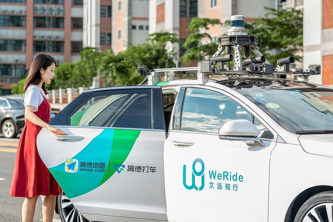 WeRide started offering its RoboTaxi service last November in Guangzhou, capital of southern Guangdong province. Photo: Handout