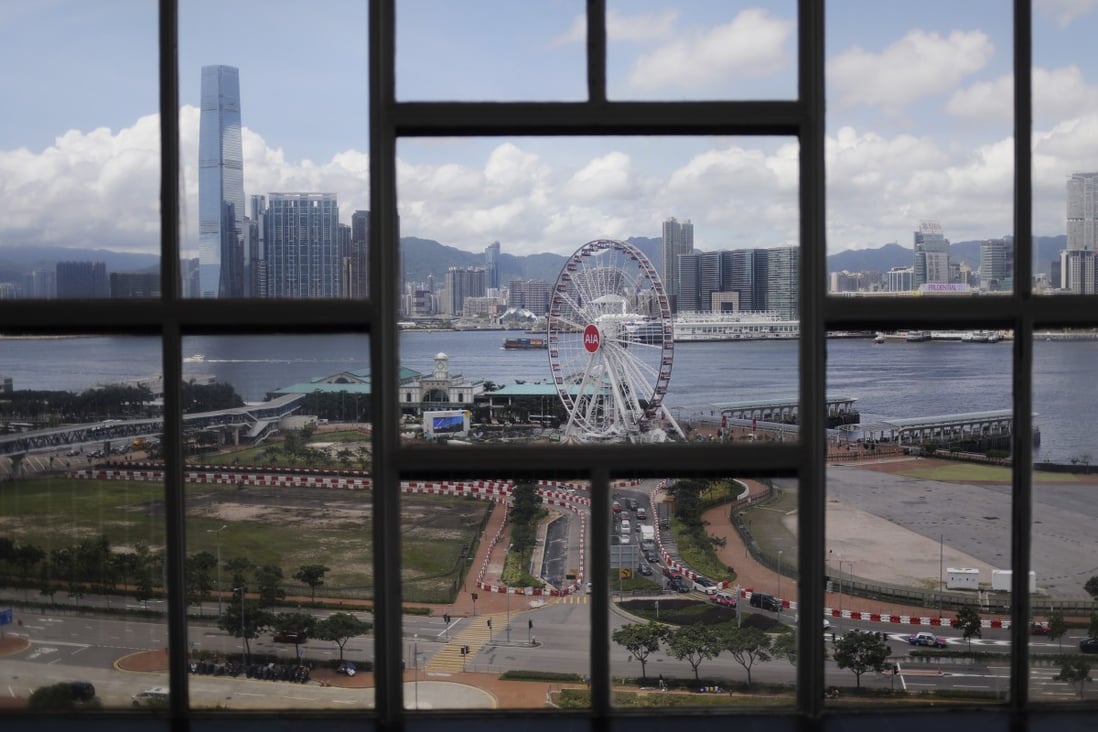 The Central harbourfront and Hong Kong Observation Wheel, as seen from City Hall on June 21. Photo: Winson Wong