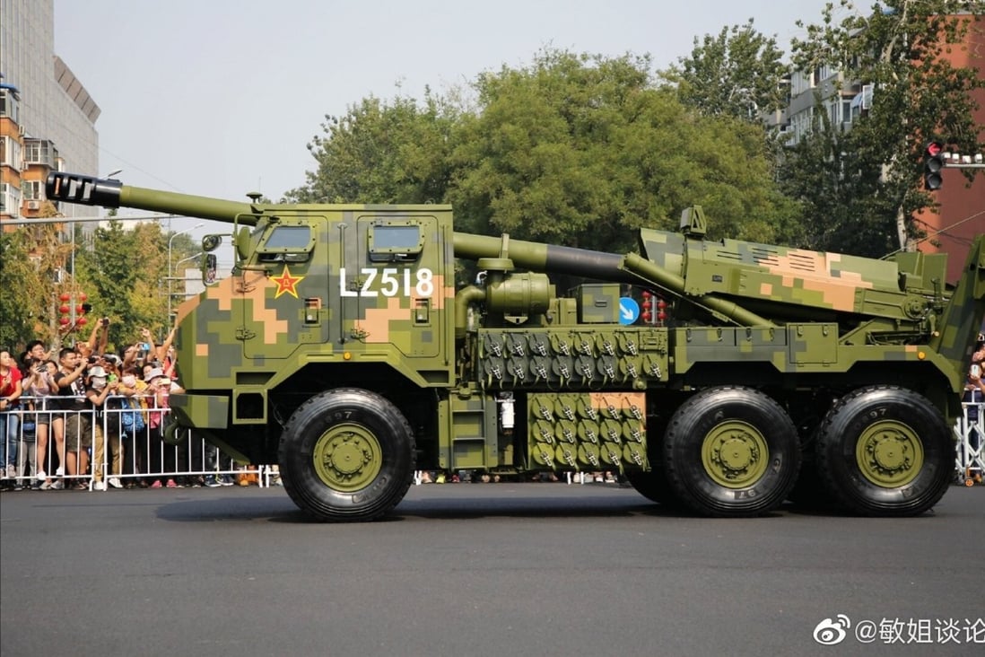 The PCL-181 advanced vehicle-mounted howitzer is designed to adapt tp rugged terrain. Photo: Weibo