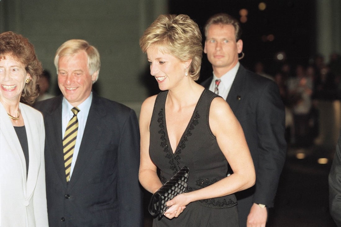 Princess Diana is greeted by then-governor Chris Patten and his wife, Lavender, at the Peninsula hotel. Photo: SCMP Archive