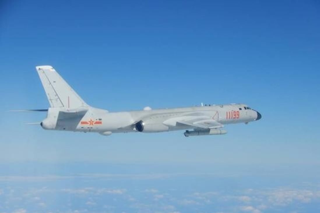 Two Chinese H-6 strategic bombers entered Taiwan’s air defence identification zone on Sunday. Photo: Handout