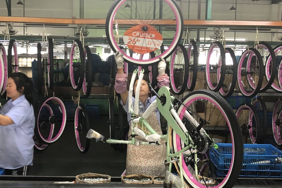 China’s production of bikes in May increased by 44.6 per cent from a year earlier to 4.25 million units, according to the Ministry of Industry and Information Technology, after having increased 27.5 per cent in April. Photo: Sidney Leng.