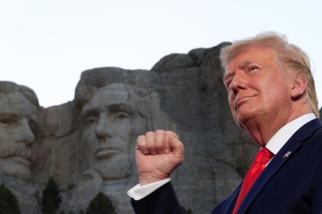 US President Donald Trump at the Mount Rushmore event on July 3, 2020. Photo: Reuters