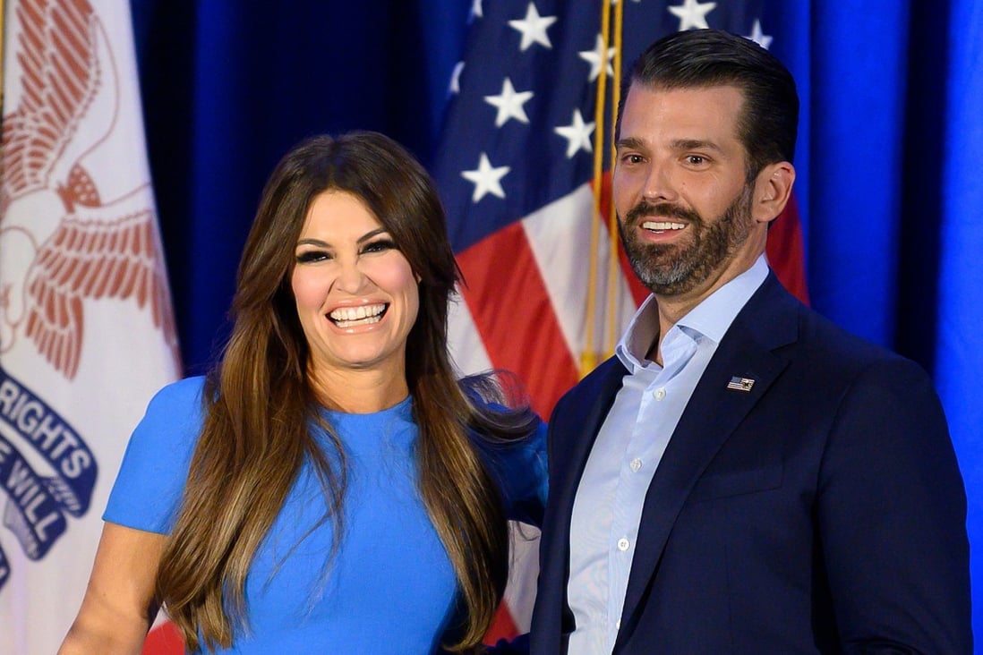 Kimberly Guilfoyle pictured with Donald Trump Jnr on February 3, 2020. Photo: Agence France-Presse