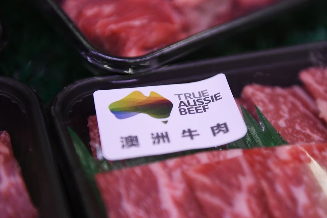Australian beef is seen at a supermarket in Beijing on May 12. China’s suspension of imports from four major Australian beef suppliers is one of many challenges facing those who hope to reignite trade between the two countries. Photo: AFP