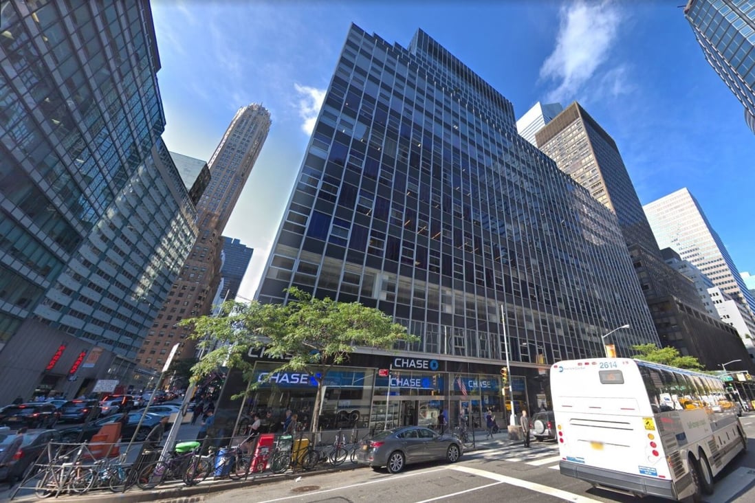 850 Third Avenue in Manhattan, New York, which houses both the New York headquarters of HNA and the police precinct tasked with taking care of Trump Tower, US President Donald Trump's home, which is a short walk away. Photo: Google Street View