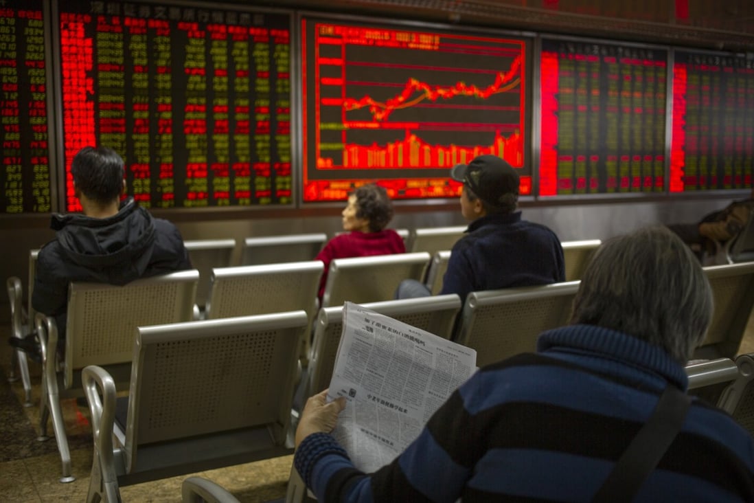A brokerage house in Beijing. China’s onshore market is overwhelmingly made up of retail investors. Photo: AP