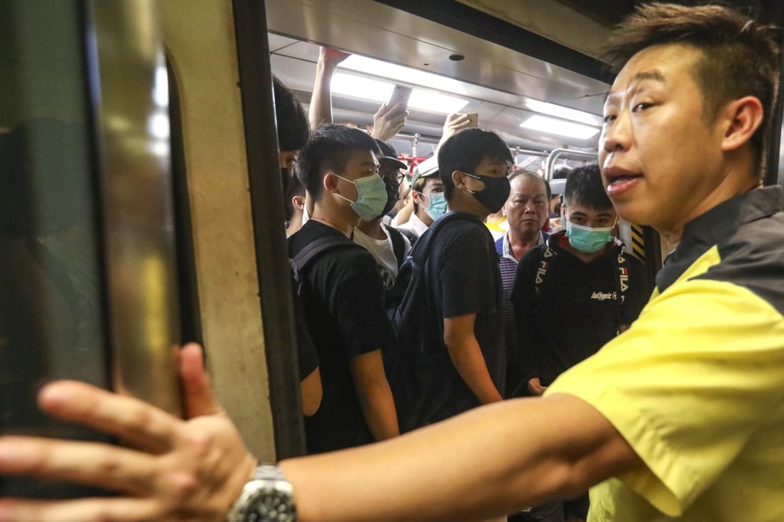 Employees of the MTR, who last year found themselves at the centre of the city’s months-long anti-government protests, found out on Wednesday that the rail giant was freezing pay for the coming year. Photo: Nora Tam