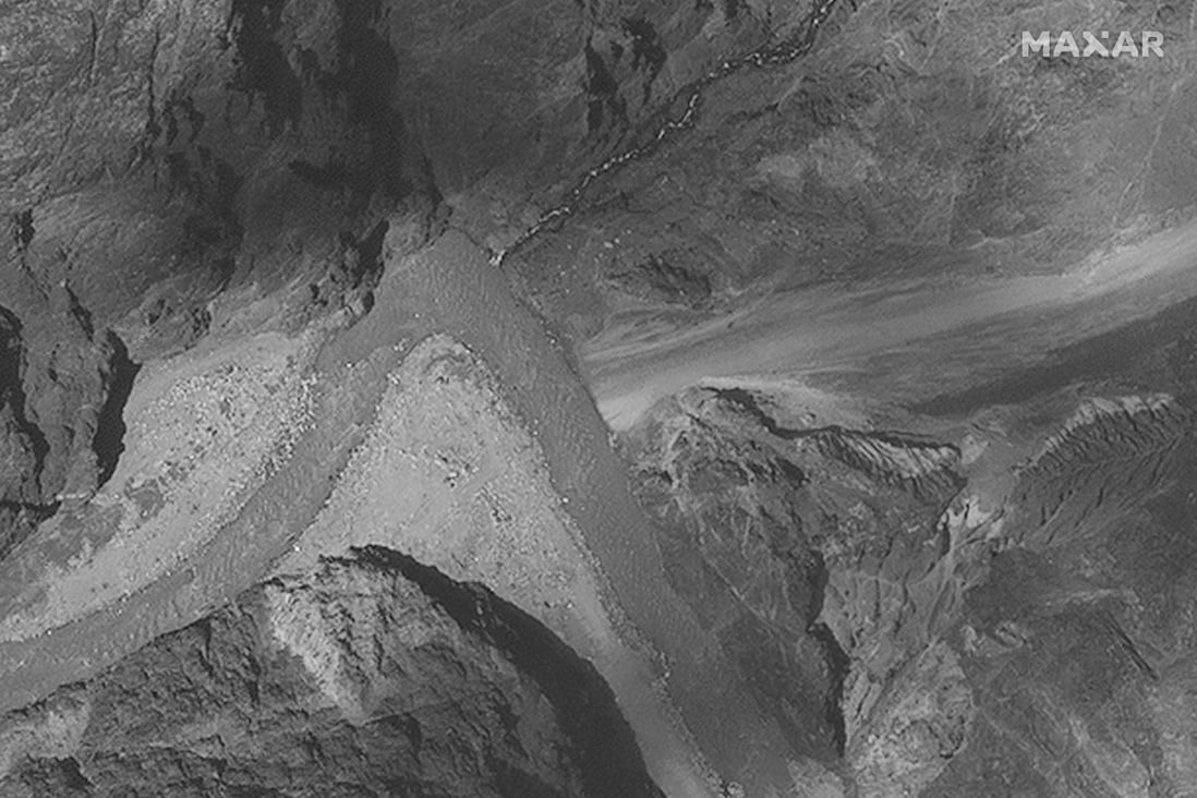 This July 6 satellite image provided by Maxar Technologies shows the Galwan Valley along the disputed border between India and China. China and India appear to have dismantled recent construction on both sides of the border. Photo: Maxar Technologies via AP