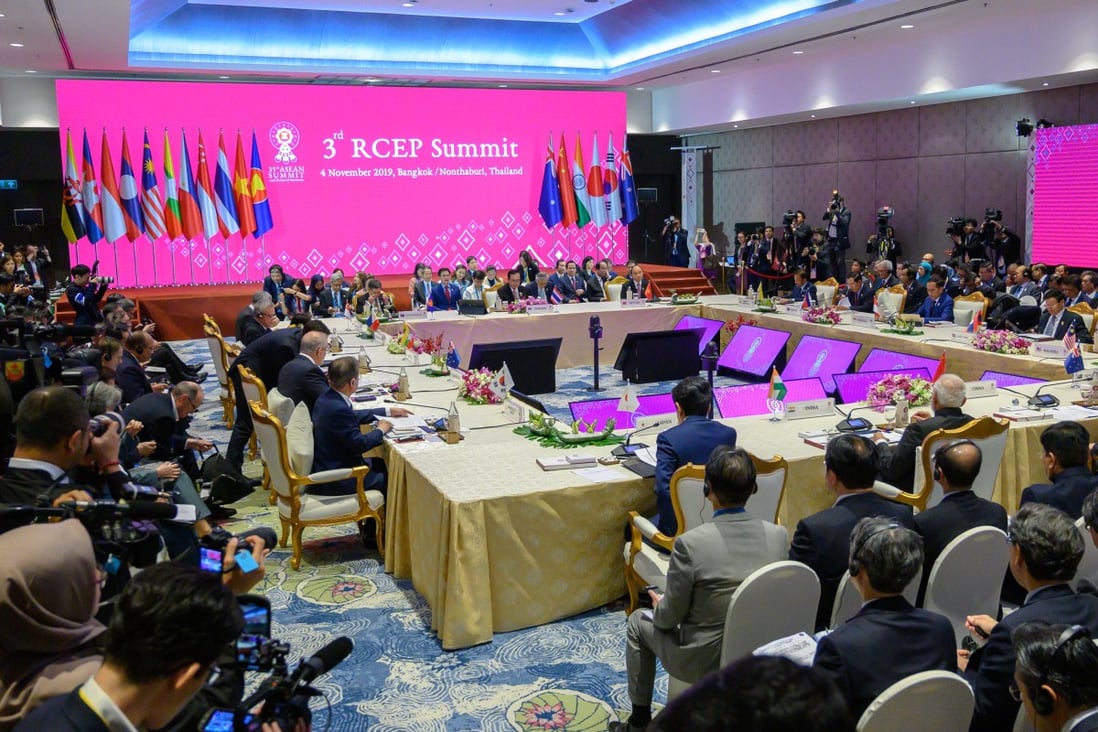 Participants attend the 3rd Regional Comprehensive Economic Partnership (RCEP) Summit in Bangkok, Thailand, in November 2019. Photo: Xinhua