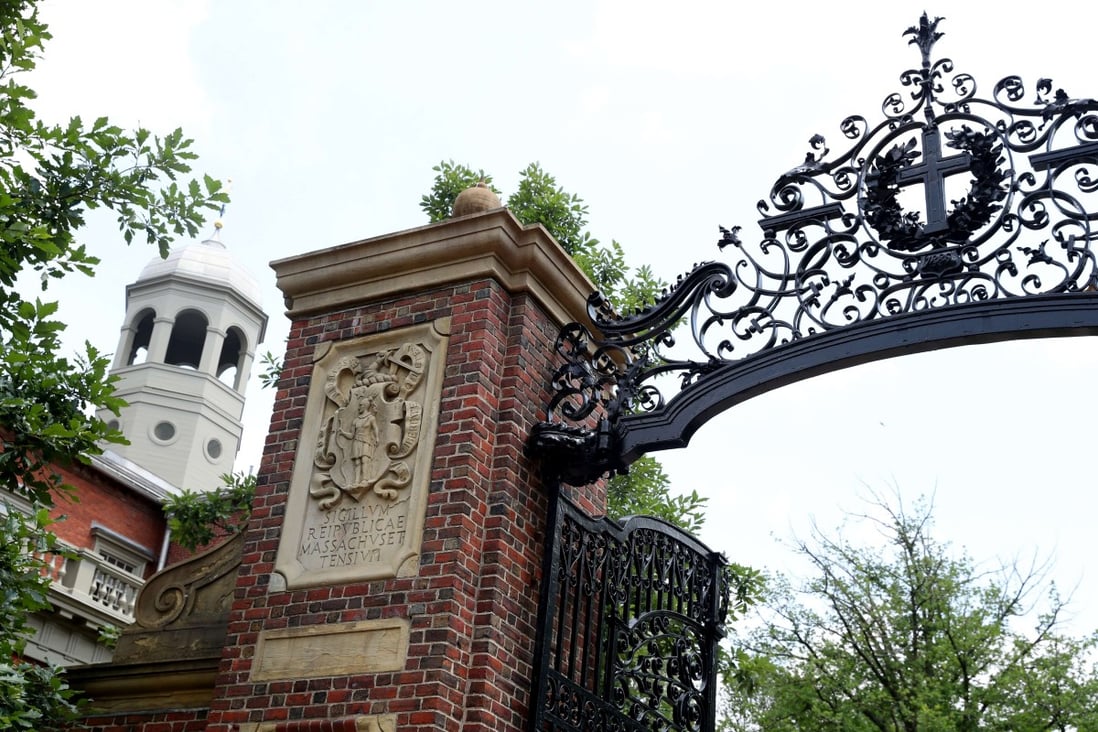 Harvard and the Massachusetts Institute of Technology have sued the Trump administration for its decision to strip international college students of their visas if their courses are held online. Pictured, a gate leading into Harvard Yard in Cambridge, Massachusetts. Photo: Getty Images/AFP