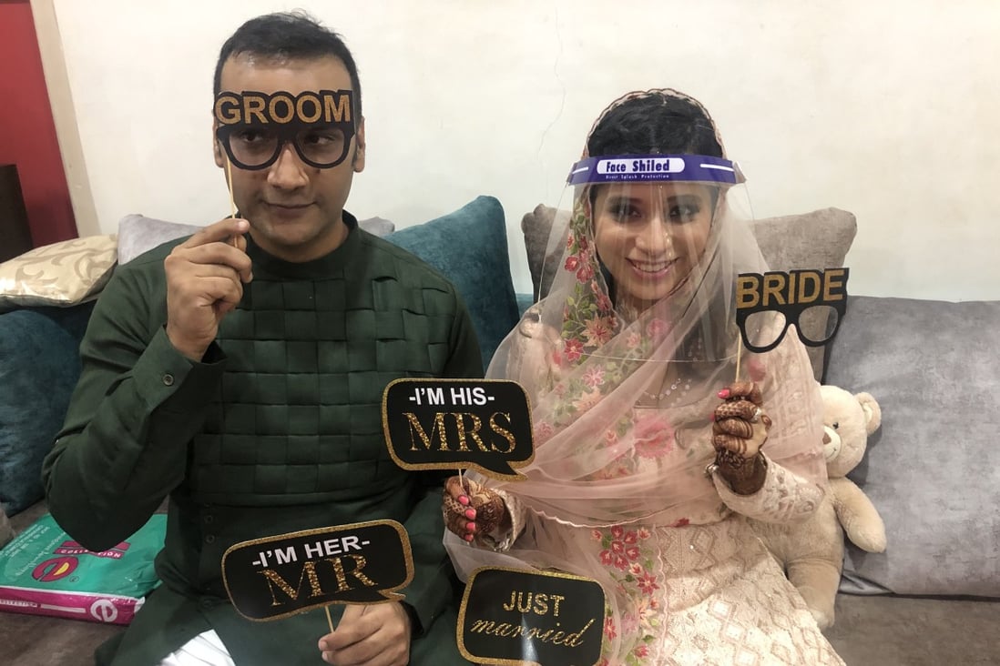 Hospitality professional Tehzeeb Behbahany, right, and her pilot fiancé Ozair were forced to change their wedding plans because of the pandemic. Photo: Kalpana Sunder / Handout