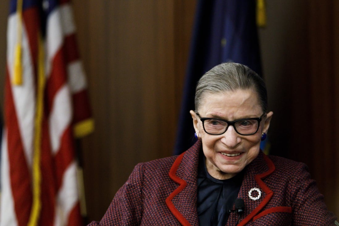 United States Supreme Court Justice Ruth Bader Ginsburg, seen here in 2018, has been admitted to a Baltimore hospital for a suspected infection and is receiving treatment. Photo: EPA-EFE