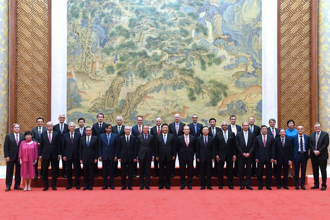 China’s President Xi Jinping held a meeting with the Global CEO Council in Beijing June 2018, just before the Trump administration started the trade war with China. Photo: Xinhua