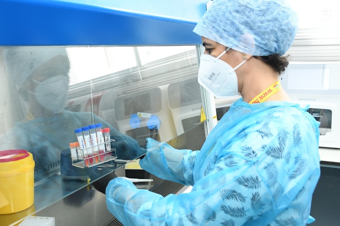 Hundreds of samples can be tested every hour, the researchers said. Photo: Xinhua
