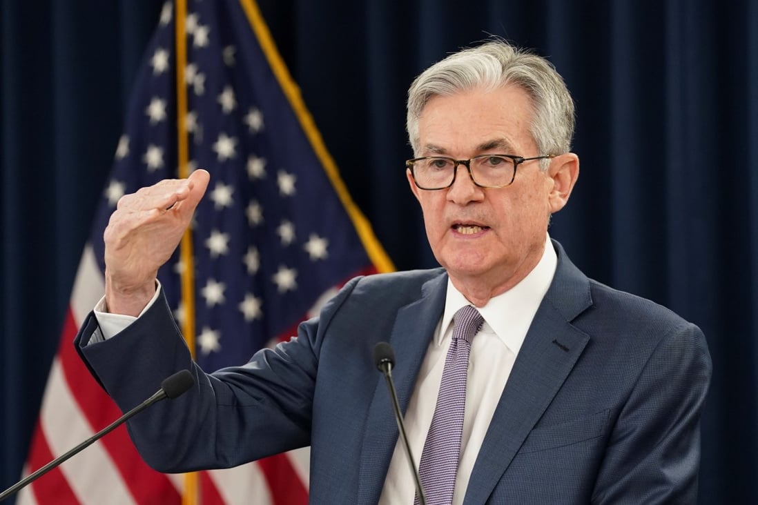 US Federal Reserve Chair Jerome Powell speaks at a news conference in Washington on March 3. Photo: Reuters
