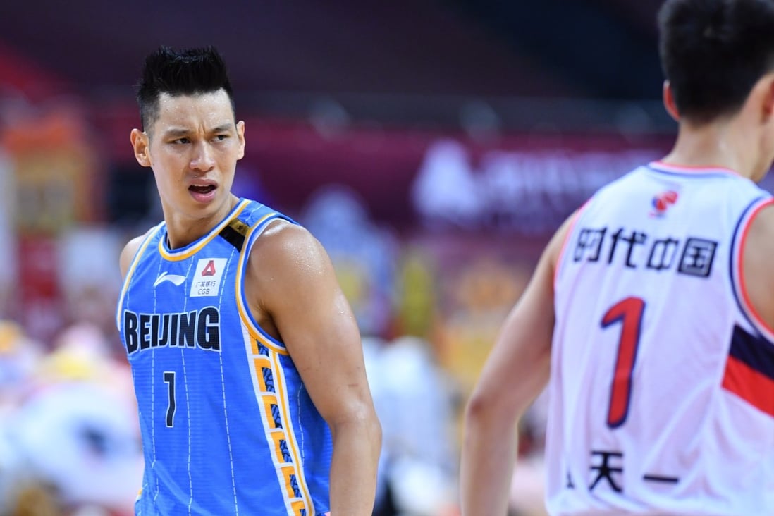Jeremy Lin of the Beijing Ducks reacts during a match against the Guangzhou Loong Lions. Photo: Xinhua