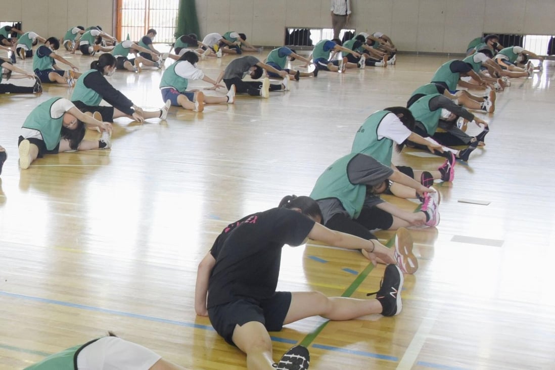 High school students in a physical education class in Japan. File photo: Kyodo News via Getty Images