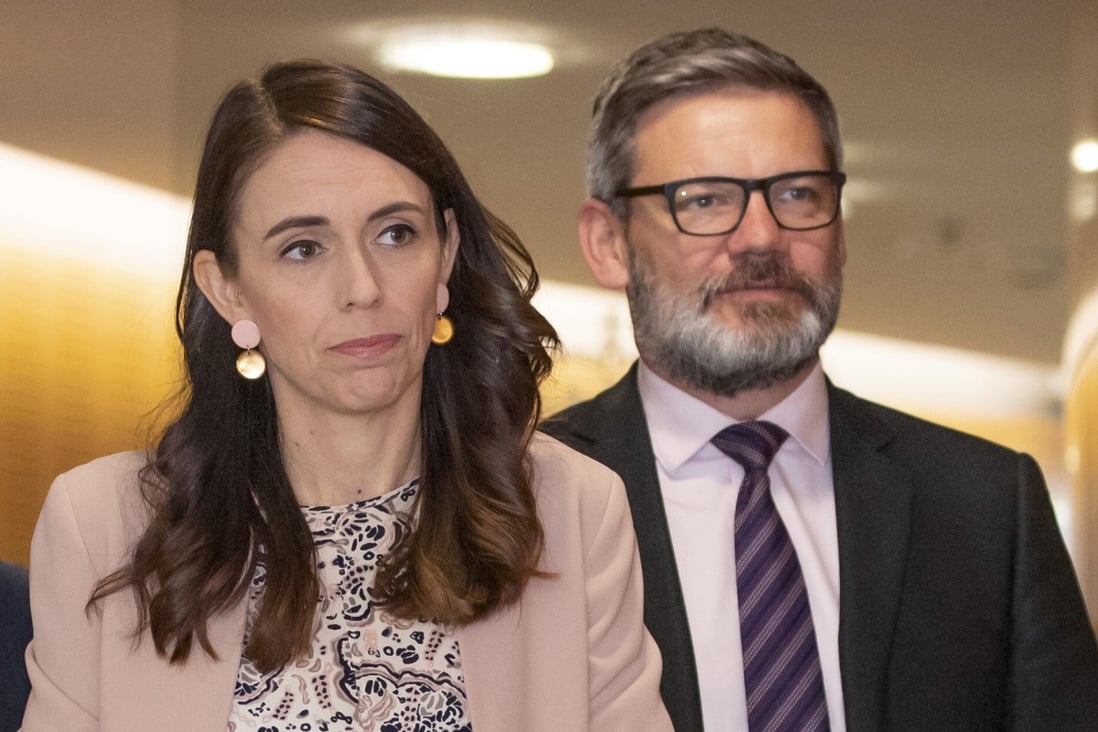 New Zealand Prime Minister Jacinda Ardern pictured with Iain Lees-Galloway at parliament in Wellington. File photo: NZ Herald via AP
