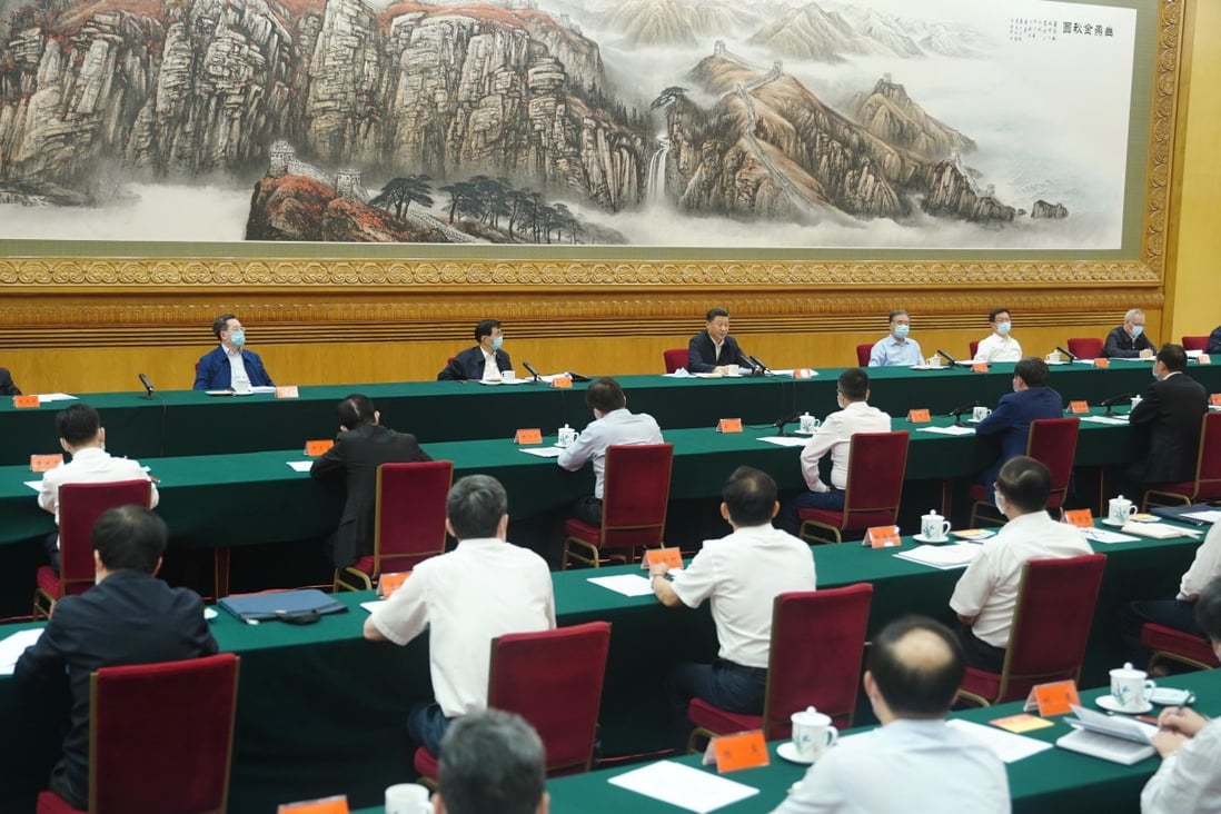 President Xi Jinping has called on Chinese business entrepreneurs to be patriotic and innovative while the country grapples with the coronavirus and mounting tensions with the US. Photo: Xinhua