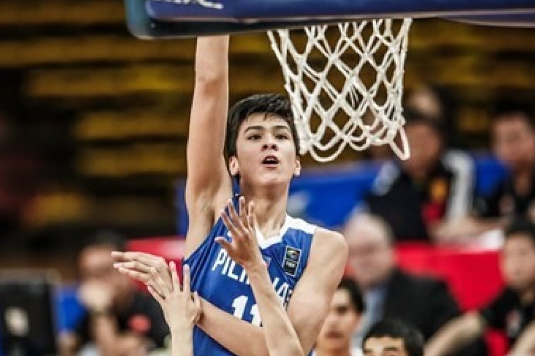 Kai Sotto scores for the Philippines against Japan at the 2018 Asian Games in Jakarta, Indonesia. Photo: Handout