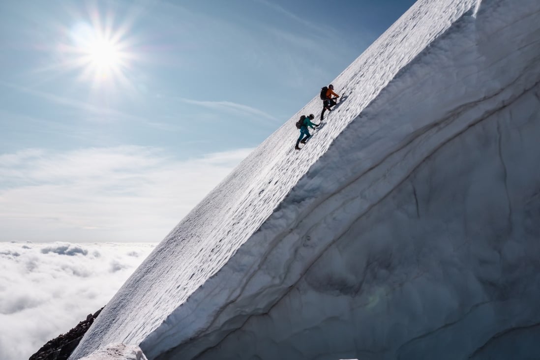 Mike and Chantal Schauch climbing in Canada. A climbing trip to the Himalayas changed their lives. Photo: James Frystak