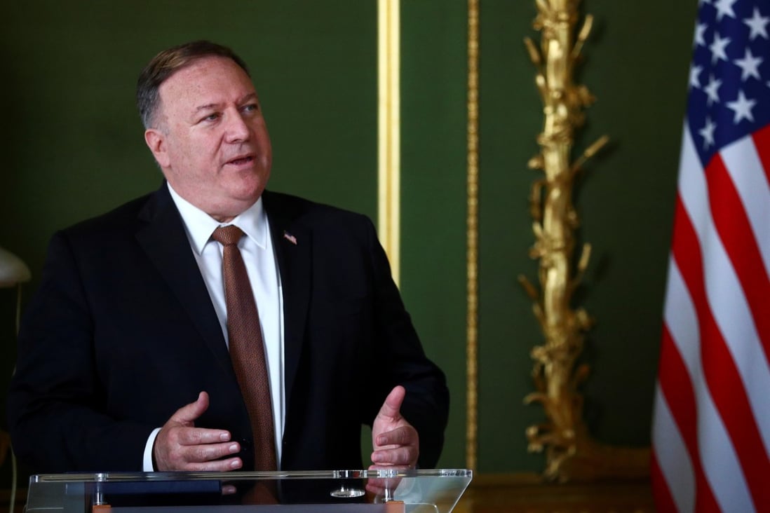 US Secretary of State Mike Pompeo, shown in London on Tuesday, has urged Chinese citizens to help “change the behaviour” of the Chinese government. Photo: Reuters