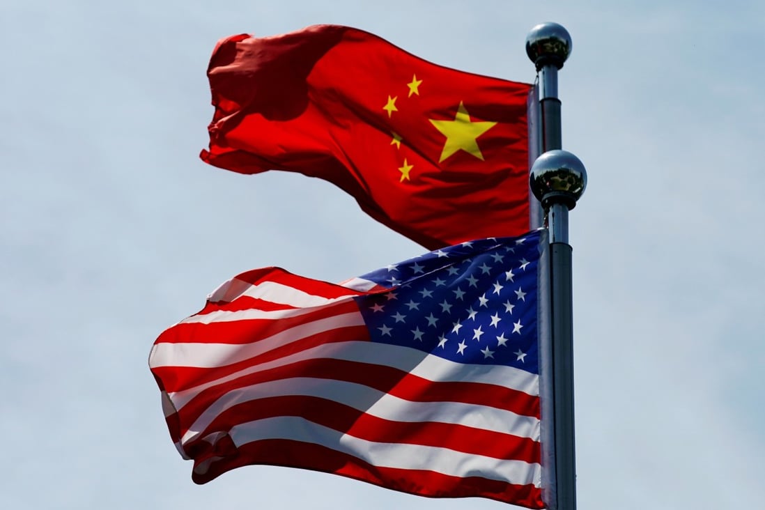 Chinese and US flags flutter in Shanghai before a meeting between the US and Chinese trade delegations in July last year. Photo: Reuters