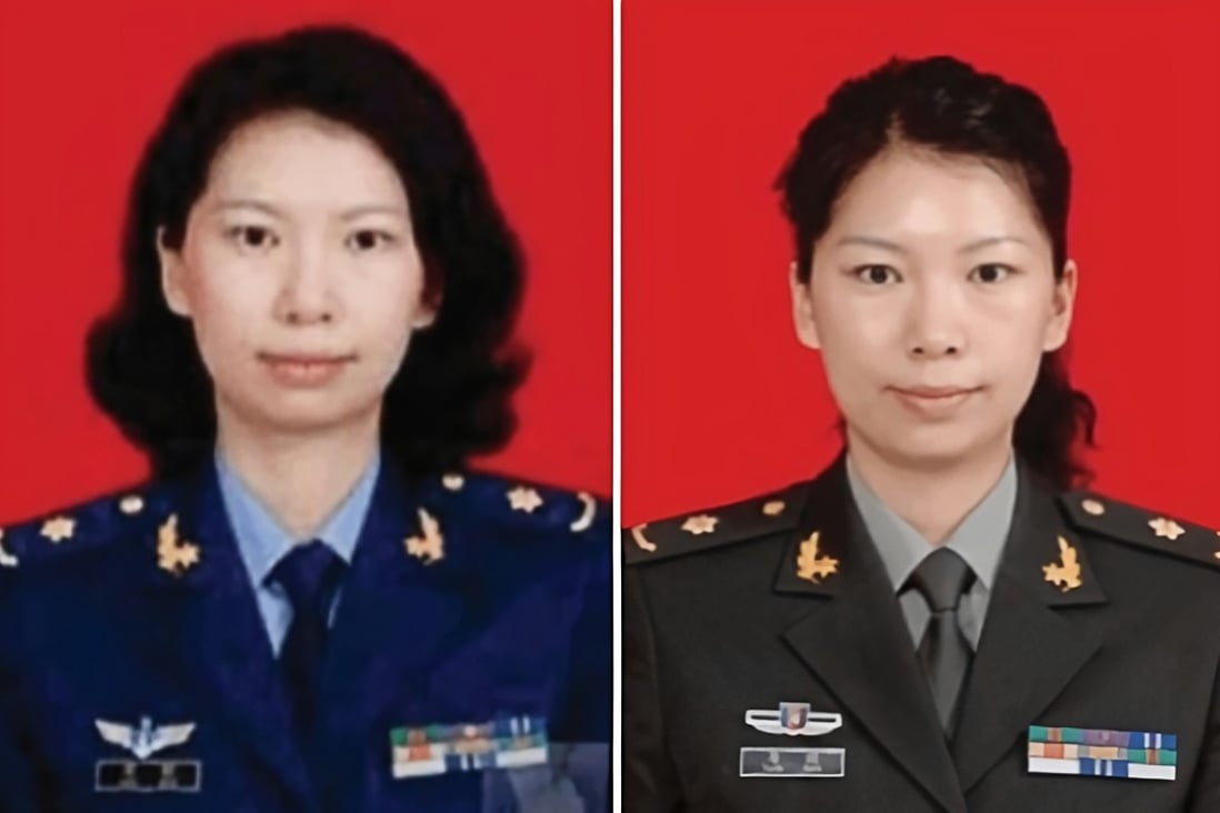 A combo photo from a criminal complaint filed in US District Court shows two images of Tang Juan in military uniforms. Photo: US District Court