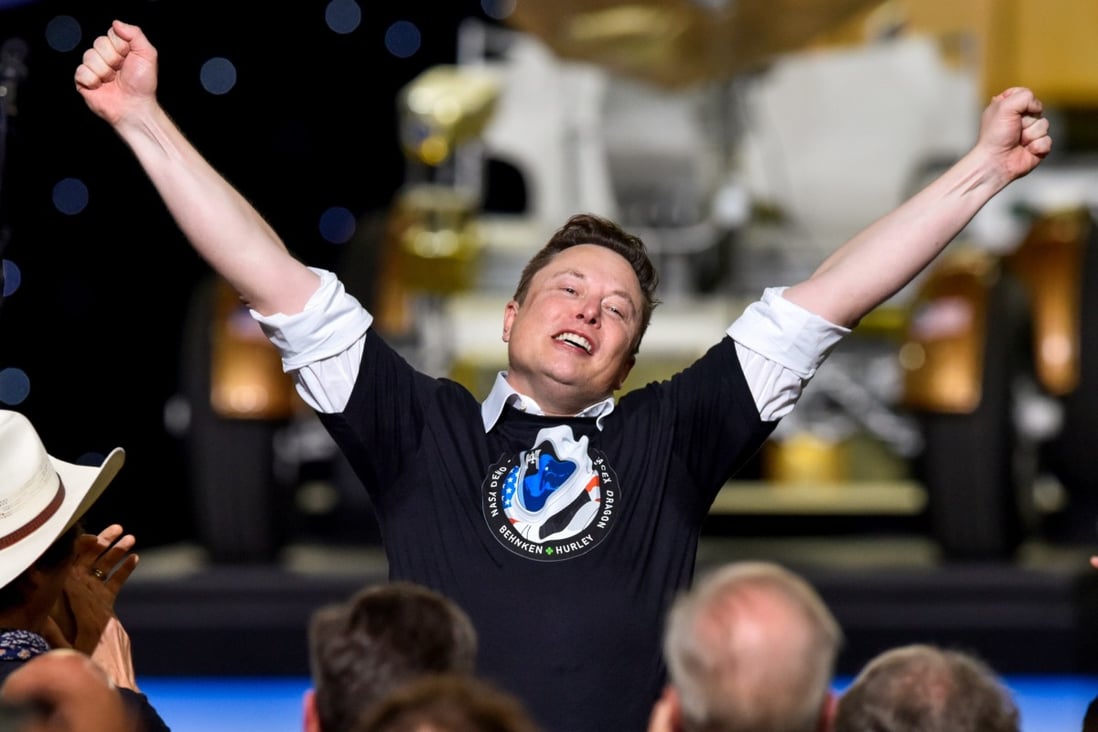 For Tesla and SpaceX CEO and owner Elon Musk the sky is seemingly the limit as he zooms up the world’s richest list. Photo: Reuters