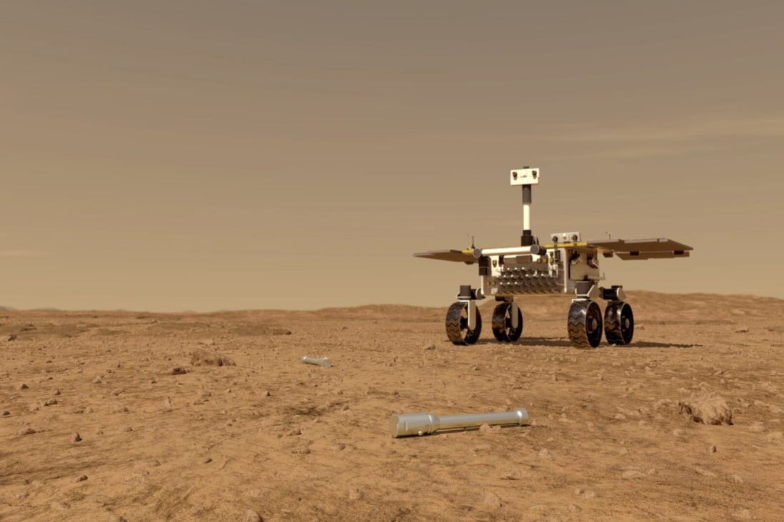A Nasa illustration showing a Mars rover fetching rock and soil samples that could be brought back to Earth. Photo: Nasa