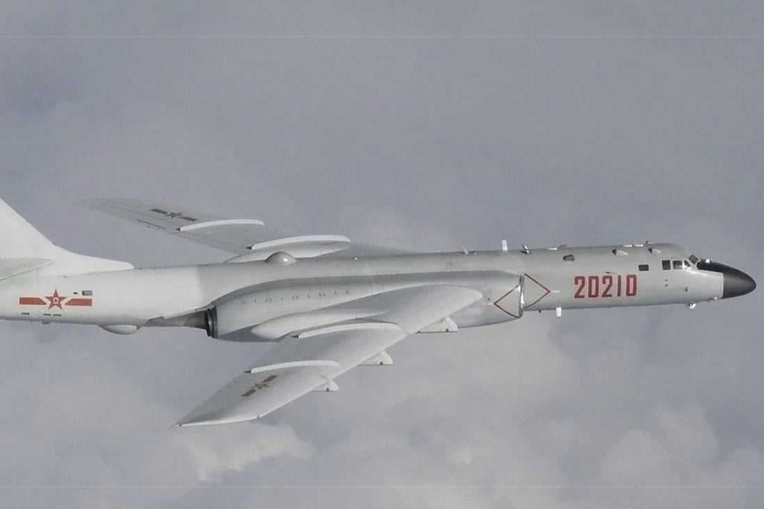 Chinese H-6 bombers took part in an exercise over the South China Sea, Beijing said on Thursday. Photo: AP