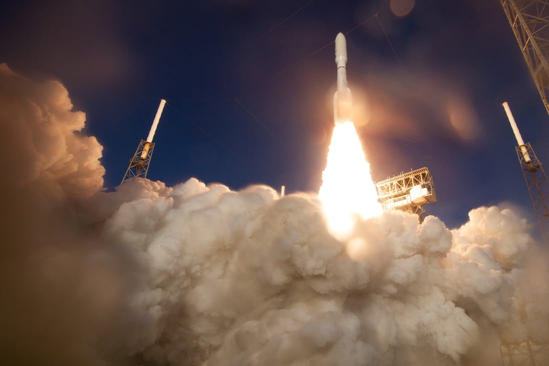 A United Launch Alliance Atlas V rocket carrying Nasa’s Perseverance Mars rover takes off in Cape Canaveral, Florida, on Thursday. Photo: Nasa handout via Reuters