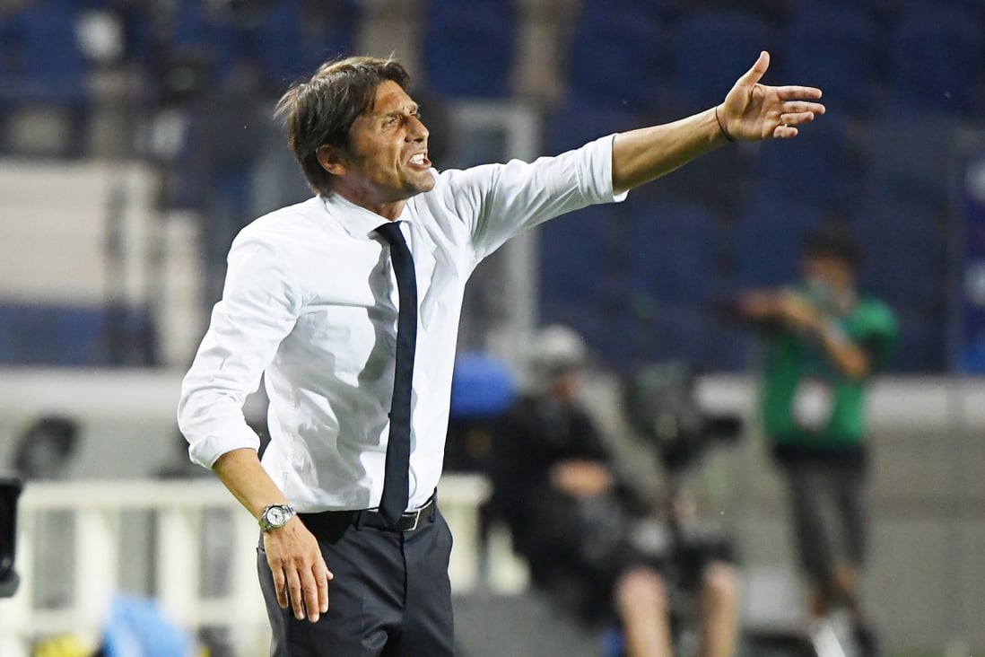 Inter Milan manager Antonio Conte has complained about the stewardship of the club after securing send place in Serie A on Saturday. Photo: Reuters