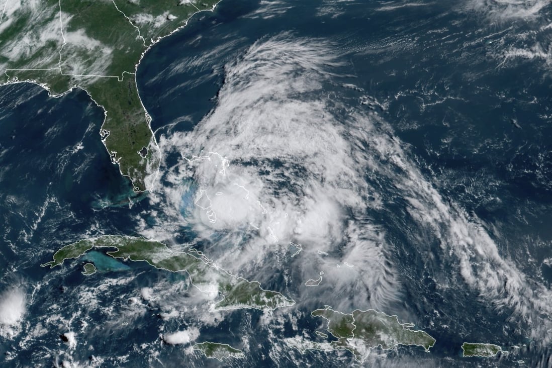Hurricane Isaias over the Bahamas. Photo: NOAA via AP