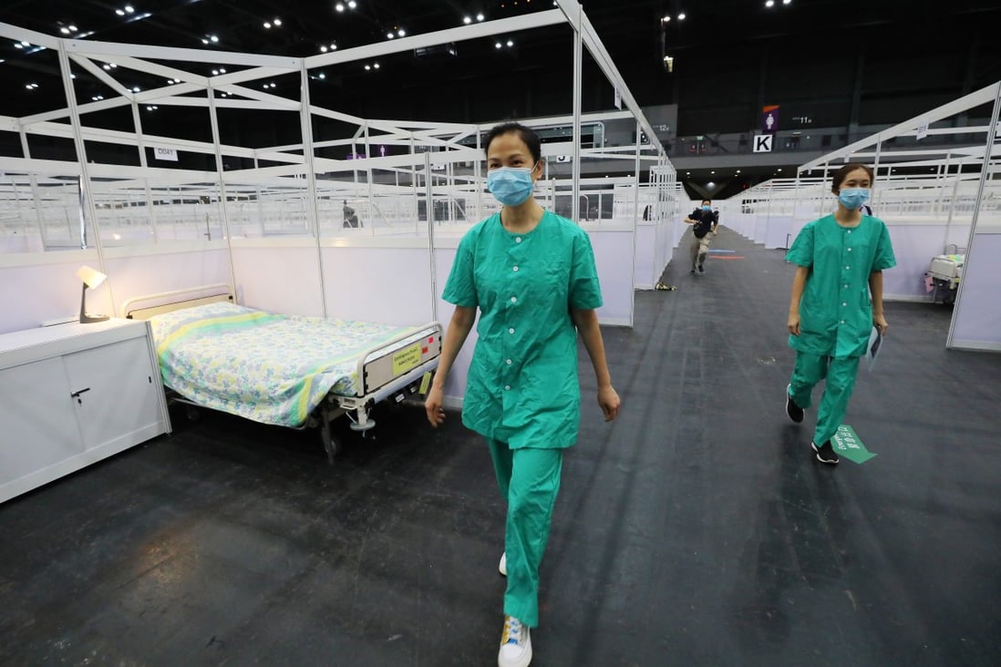 Patients at the AsiaWorld-Expo makeshift hospital will be cared for by 14 doctors and 50 nurses. Photo: Dickson Lee