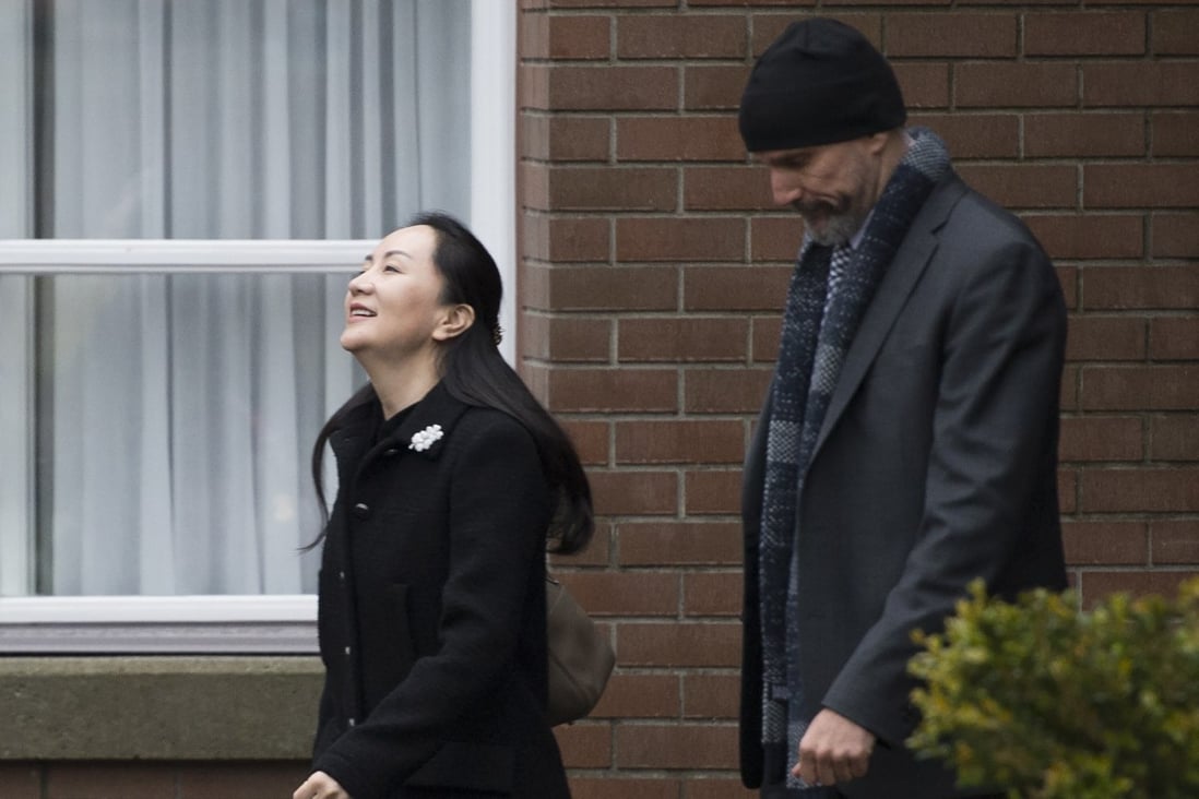 Meng Wanzhou leaves her home in Vancouver on January 20, when her court hearing started in Canada. Photo: AP
