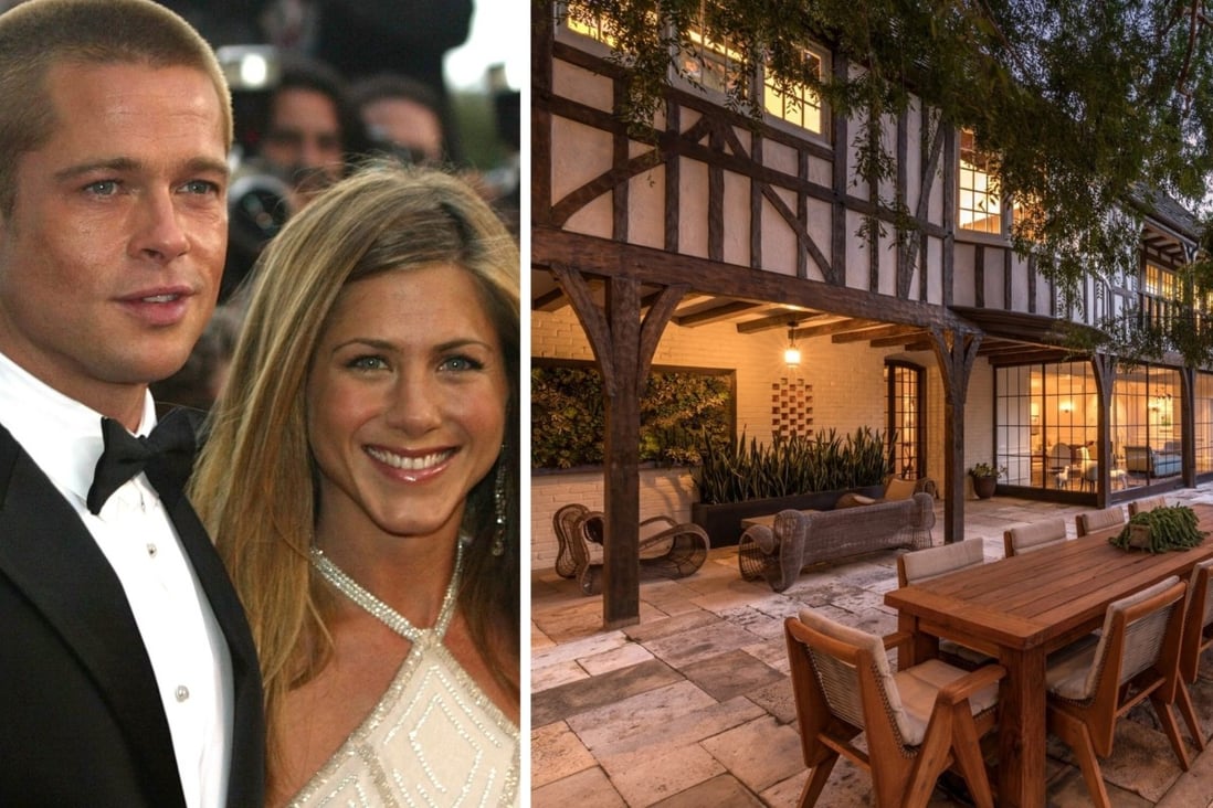 The former home of Brad Pitt and Jennifer Aniston is up for sale in Beverly Hills. Photo: AP, Hilton & Hyland