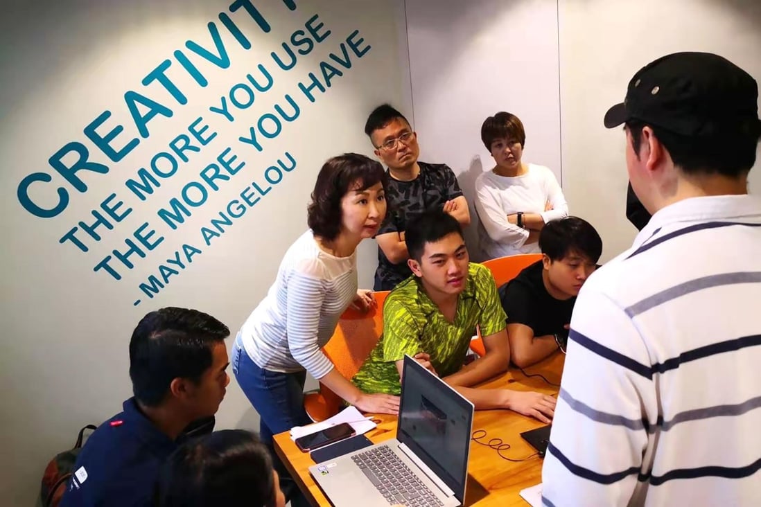FamilyOnline.TV team members attend a training session at the Hong Kong Productivity Council in 2019. Photo: Handout