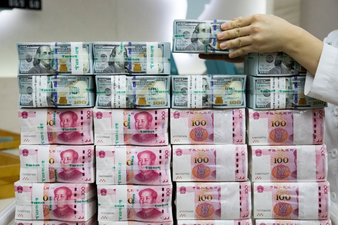 China’s foreign exchange reserves – the world’s largest – rose US$42.06 billion in July to US$3.154 trillion, central bank data showed. Photo: Bloomberg