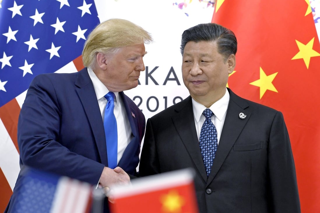 US President Donald Trump, left, shakes hands with Chinese President Xi Jinping during a meeting on the sidelines of the G20 summit in Osaka, Japan in June 2019. Photo: AP