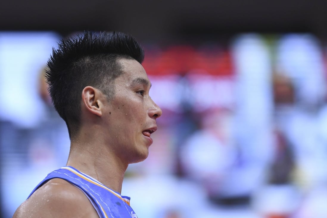 Jeremy Lin of the Beijing Ducks reacts during the semi-final loss to the Guangdong Southern Tigers. Photos: Xinhua