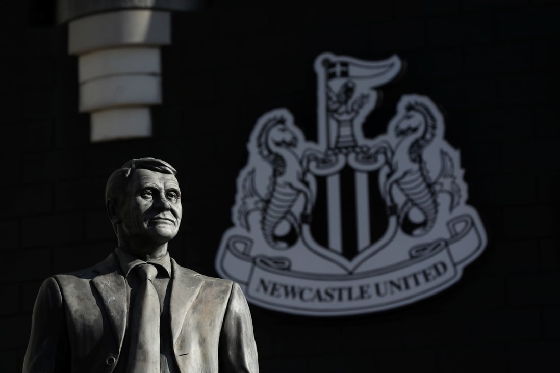A view of the Bobby Robson statue outside Newcastle United’s St James' Park. Photo: Reuters