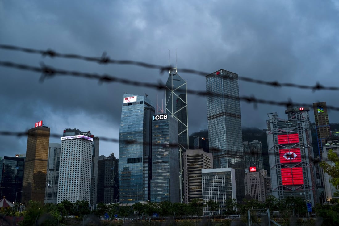 Hong Kong’s financial heartland of Central has been hit with yet another challenge – the minefield of US sanctions on city politicians and police. Photo: Warton Li