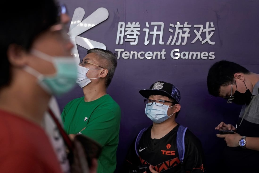 A Tencent Games logo is seen at the China Digital Entertainment Expo and Conference in Shanghai, July 31, 2020. Photo: Reuters