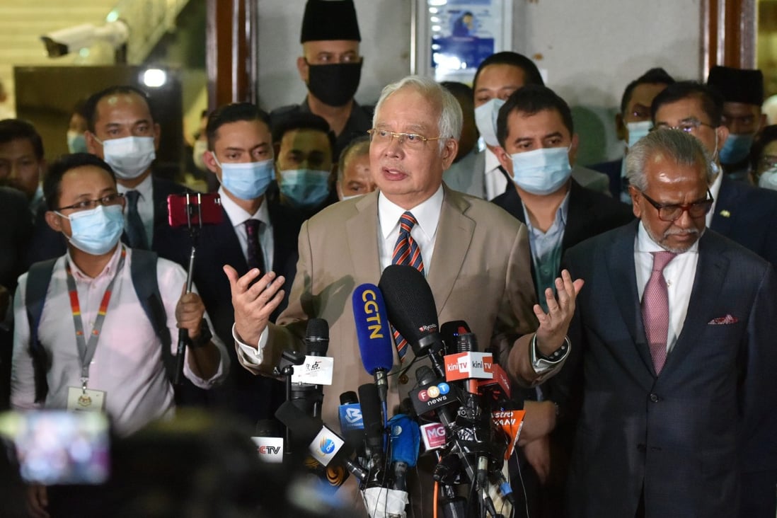 Former Malaysian prime minister Najib Razak after being convicted in July 2020. Photo: AP