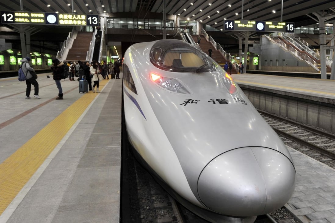 China had roughly 36,000km (22,400 miles) of high-speed rail lines at the end of July, accounting for more than two-thirds of the global total. Photo: Xinhua
