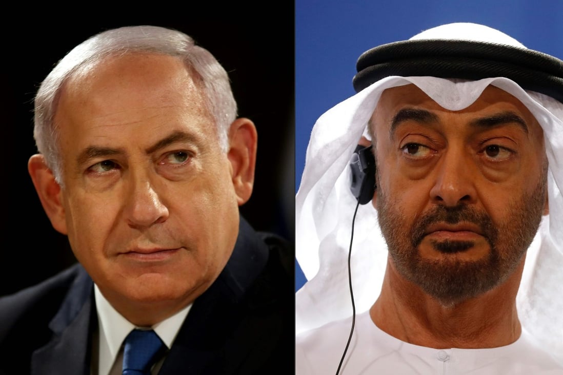 Israeli Prime Minister Benjamin Netanyahu and Abu Dhabi’s Crown Prince Mohammed bin Zayed. Photo: AFP