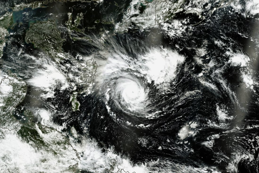 A satellite view of Typhoon Mangkhut, which saw the Hong Kong Observatory issue its highest-ever No 10 signal. Photo: Shutterstock